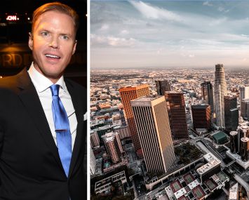 Grant King, CEO of Relevant Group; aerial of Downtown Los Angeles.