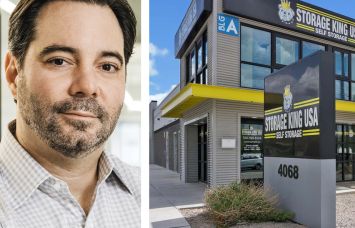 Brian Cohen, CEO of Andover Properties, and the self-storage property at 4068 East Fort Lowell Road, Tucson, Ariz.