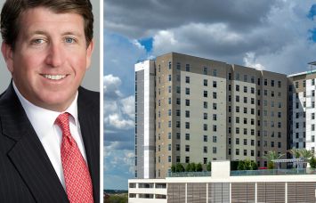 Christopher Merrill of Harrison Street, and Aspire College Station, a student housing center servicing Texas A&M students.