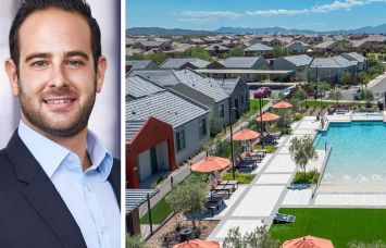 The Moderne at Rocking K build-to-rent development in Vail, Ariz. and Zach Novatt, director at Calmwater Capital