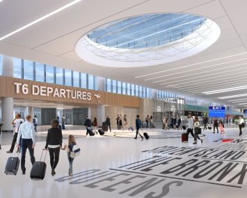 A rendering of JFK's Terminal 6.