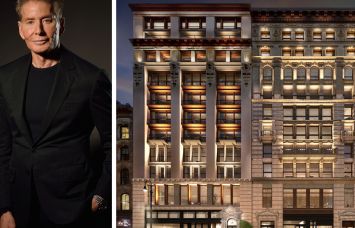 Fashion designer Calvin Klein and 530 Broadway.