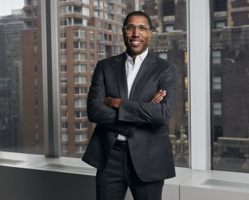Portrait of Chad Tredway at J.P. Morgan Asset Management's 277 Park Avenue office