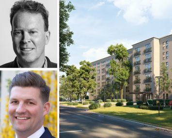 Craig Wood, founder and CEO of Cape Advisors, James Murad, managing director Ripco Real Estate, and 4800 Berwyn House Road.
