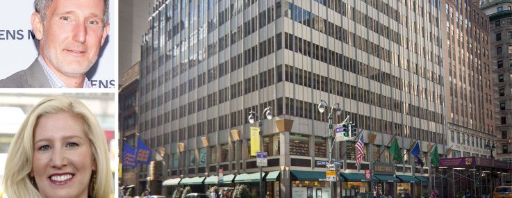 ATCO Properties co-Presidents Damon Hemmerdinger and Kate Hemmerdinger Goodman, and 555 Fifth Avenue.