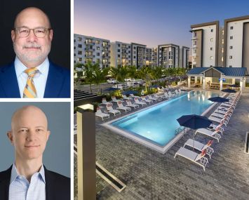 Denny St. Romain and Charles Crapse of CBRE and Alexan Miramar.