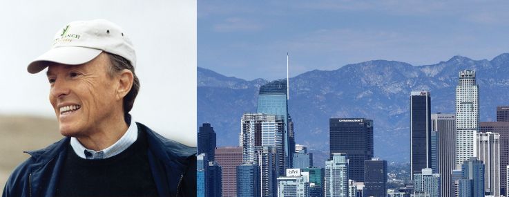 Donald Bren, Bruce Flatt, Fesia Davenport, and Downtown Los Angeles.
