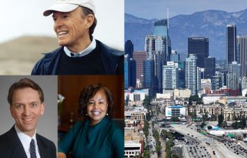 Donald Bren, Bruce Flatt, Fesia Davenport, and Downtown Los Angeles.