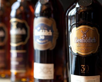 Bottles of Glenfiddich Whisky.