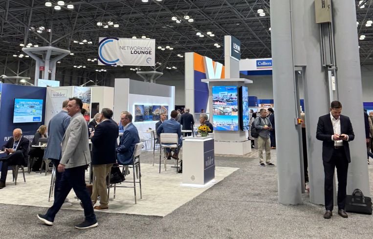 Visitors to ICSC New York at the Javits Center.