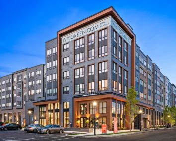 Ivy and Green, a newly completed 389-unit luxury apartment complex in Hackensack, New Jersey.