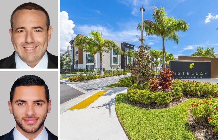 Berkadia's Jaret Turkell and Omar Morales, and Stellar at Emerald Hills, Dania Beach, Fla.