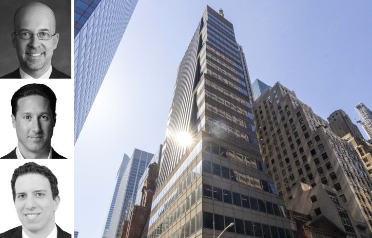 Newmark's Jeffrey Roseman, Caleb Petersen, and Drew Weiss, and 527 Madison Avenue.