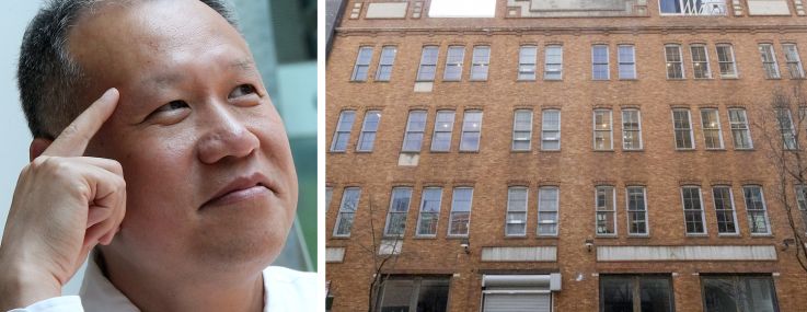 Fortinet founder and CEO Ken Xie and 548 West 22nd Street.