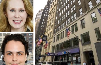 Lauren Davis and Noah Trapolino of Denham Wolf Real Estate, and 58 West 40th Street.