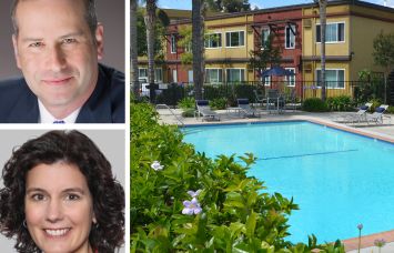 Mitchell Resnick of Walker & Dunlop Investment Partners, Adrienne Barr of Berkadia, and Marquee in North Hollywood, Calif.