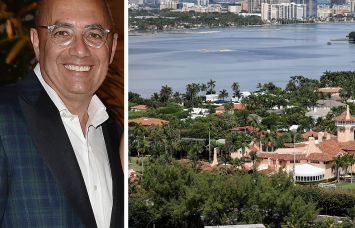 Nadim Ashi of Fort Partners and a view of West Palm Beach over Mar-a-Lago.