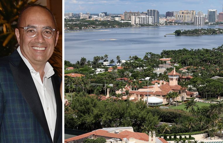Nadim Ashi of Fort Partners and a view of West Palm Beach over Mar-a-Lago.