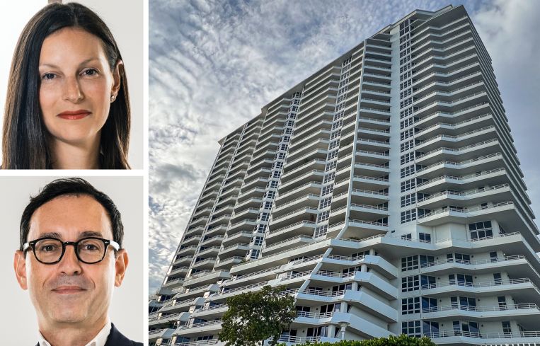 Nicole Kushner Meyer and Laurent Morali of Kushner Companies, and The Hamilton multifamily building.