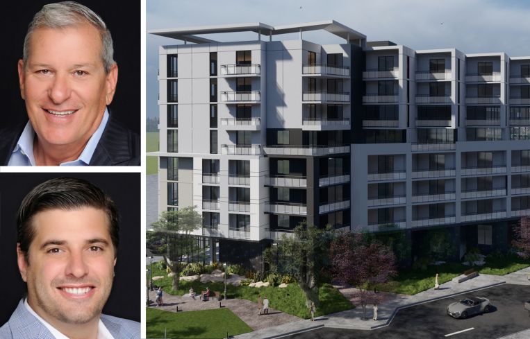 Robert Suris, managing principal, and Jeffrey Ardizon, principal, of The Estate Companies and a rendering of Soleste Reserve.