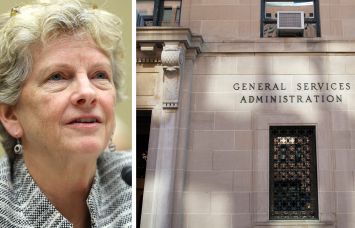 Robin Carnahan, administrator of the General Services Administration, and the GSA headquarters.