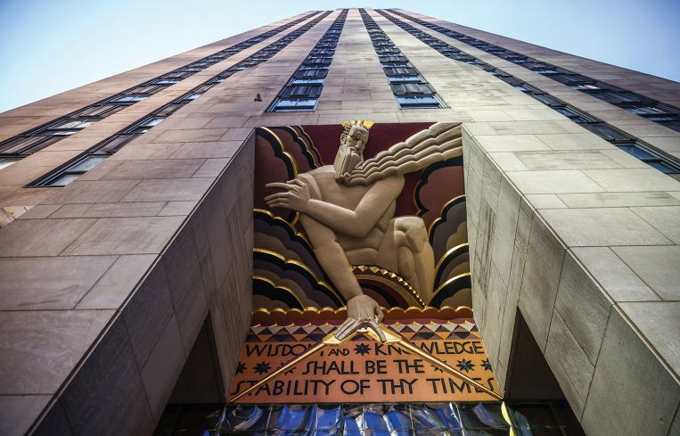 A building in Rockefeller Center.