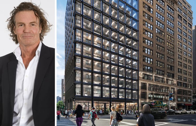 Corem CEO Rutger Arnhult and 28&7 at 322 Seventh Avenue.