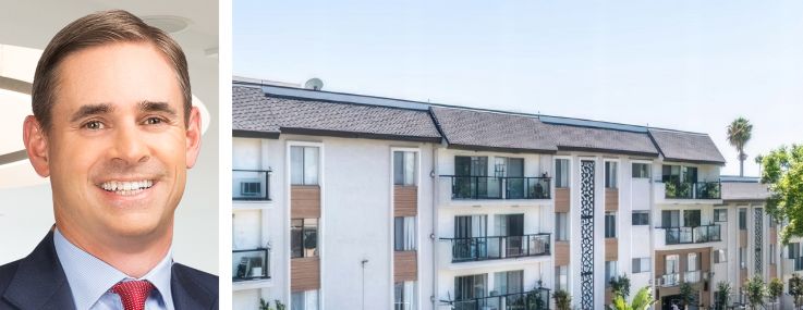 Cityview CEO Sean Burton and Candela apartments at 1950 Tamarind Avenue in Hollywood, Calif.
