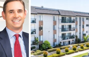 Cityview CEO Sean Burton and Candela apartments at 1950 Tamarind Avenue in Hollywood, Calif.