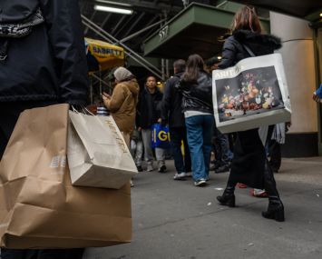 People shop in Soho on Black Friday in Manhattan.
