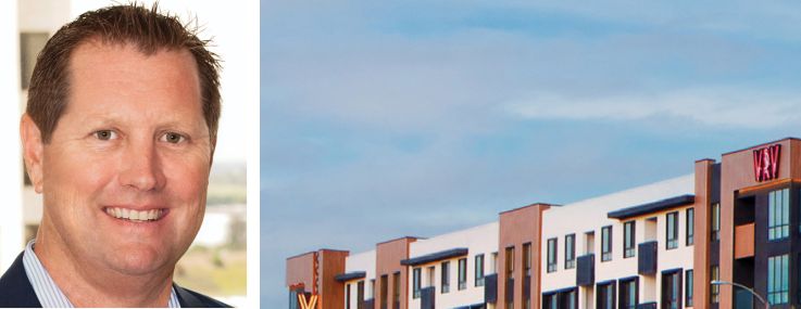 Tom Kenny and Alex Gregoire of BWE, and VRV, a multifamily property in Stanton, Calif.