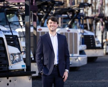 Justin Horowitz stands in Catalyst Investment Partners' site on New BrunswIck, N.J