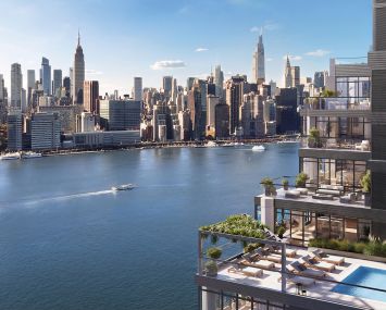 A rendering of the rooftop pool at the Dupont.