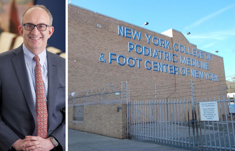 Dr. Alan Kadish, president Touro University, and 53 East 124th Street.