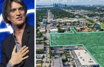 Adam Neumann of Flow Life and an illustration showing the Biscayne 85 site.