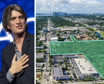 Adam Neumann of Flow Life and an illustration showing the Biscayne 85 site.