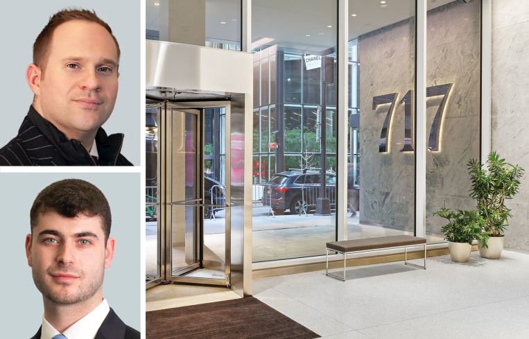 CBRE's Arkady Smolyansky and Jacob Roesnthal, and 717 Fifth Avenue.