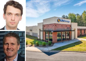 Ben Brudney of KKR, Tom Traynor of CBRE, and one of the portfolio properties.