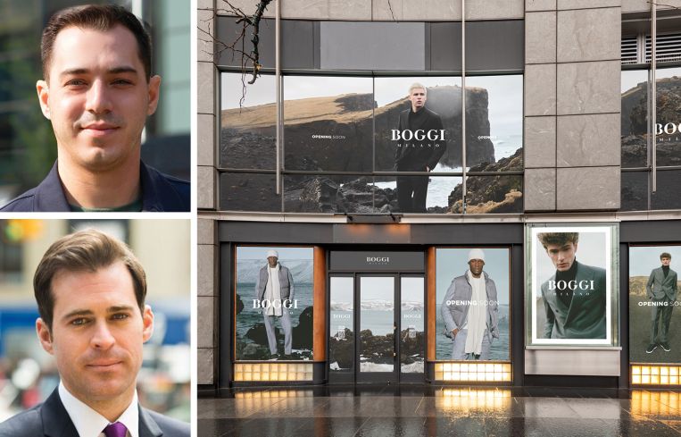 Ben Sabin and Richard Skulnik of RIPCO Real Estate and Boggi Milano's coming Shops at Columbus Circle location.