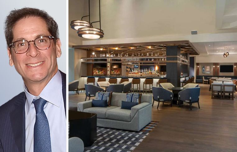 Prospect Ridge co-CEO Brahm Cramer and the interior of the Tysons Corner Marriott.