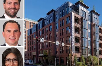 Berkadia's Brian Crivella, Bill Gribbin, and Yalda Ghamarian, and Griffis Edgemoor in Bethesda, Md.