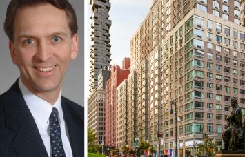 Brookfield CEO Bruce Flatt and 111 Worth Street.