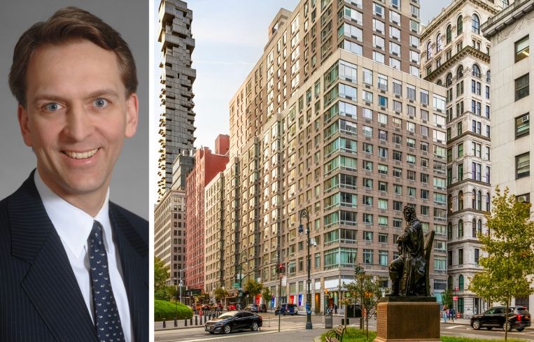 Brookfield CEO Bruce Flatt and 111 Worth Street.