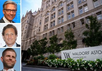 Byron Trott and Gregg Lemkau, co-CEOs of BDT & MSD Partners, Eric Trump of Trump Organization, and the Waldorf Astoria Washington D.C.