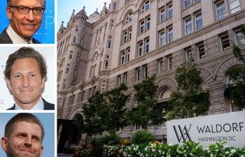 Byron Trott and Gregg Lemkau, co-CEOs of BDT & MSD Partners, Eric Trump of Trump Organization, and the Waldorf Astoria Washington D.C.