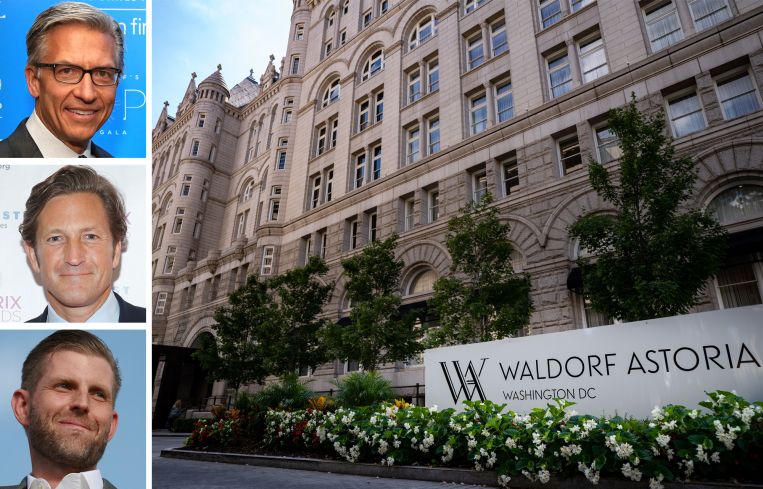 Byron Trott and Gregg Lemkau, co-CEOs of BDT & MSD Partners, Eric Trump of Trump Organization, and the Waldorf Astoria Washington D.C.