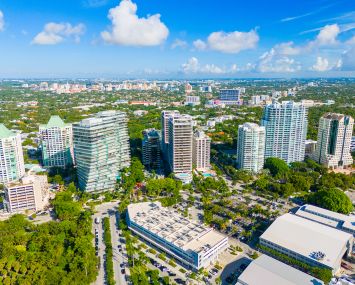 An aerial photo of Coconut Grove, Fla.