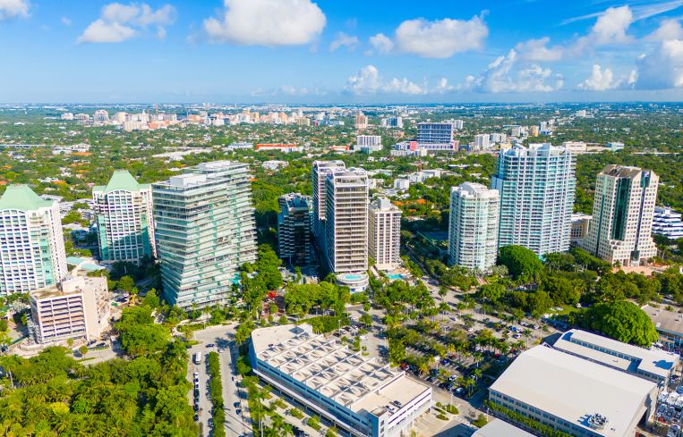 An aerial photo of Coconut Grove, Fla.