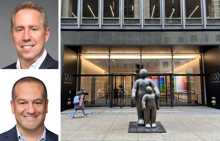 Newmark's David Falk and Peter Shimkin, and 1700 Broadway.