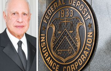 EJME founder Edward Minskoff and the FDIC logo.